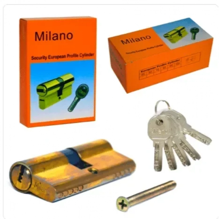 Κύλινδρος Ασφαλείας 70mm Με 5 Κλειδιά Milano