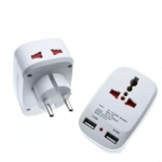 Universal Αντάπτορας Ταξιδιού με 2 θύρες USB