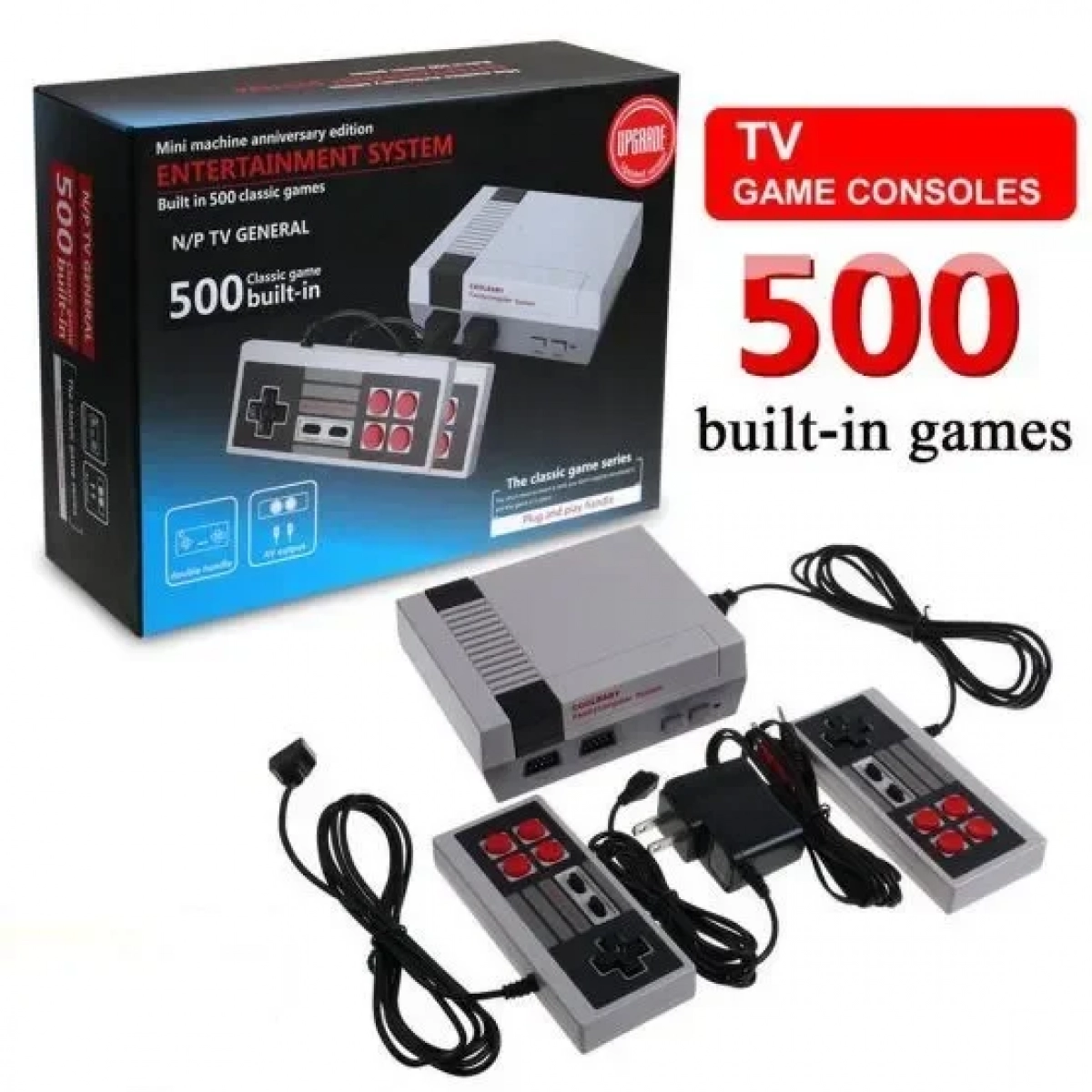 Μίνι Κονσόλα Retro 500 Games Mini 8 Bit BuiltIn + 2 χειριστήρια