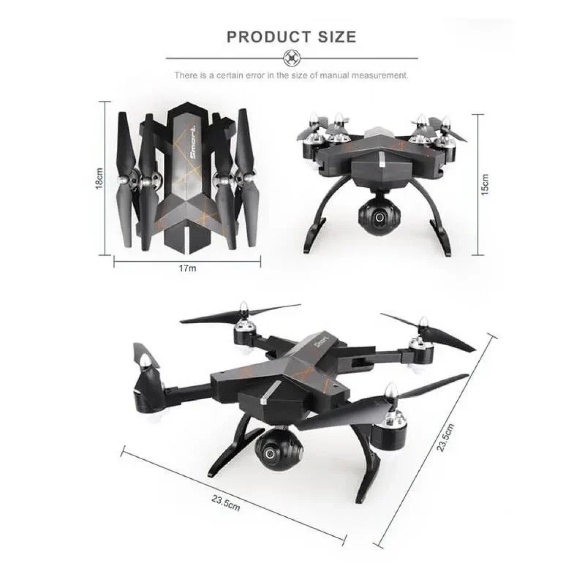 Smart X38C Drone FPV με Κάμερα 720p και Χειριστήριο, Συμβατό με Smartphone
