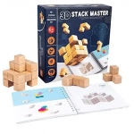 Ξύλινο γεωμετρικό εκπαιδευτικό παιχνίδι 3D Stack Master για 6+ ετών 96472