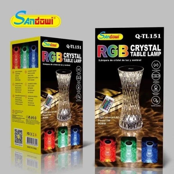 Andowl Q-TL151 Διακοσμητικό Φωτιστικό LED Επιτραπέζιο "Crystal Touch"