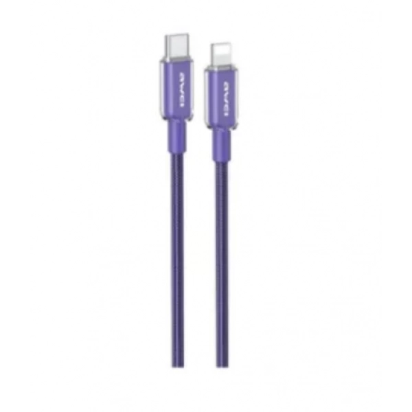 Awei CL-148L Καλώδιο Type-C σε Lightning Γρήγορη φόρτιση 30W - Μωβ