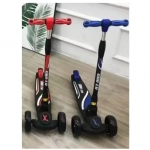 Παιδικό Scooter Αναδιπλούμενο με LED και Μουσική και Ρυθμιζόμενο Τιμόνι σε μπλε χρώμα