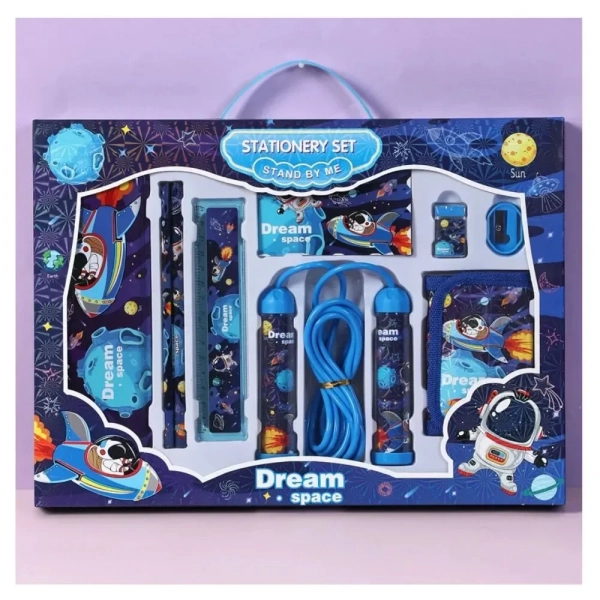 9 σε 1 Σετ Σχολικών Ειδών DREAM SPACE Stationary set, Μπλε - Photo1