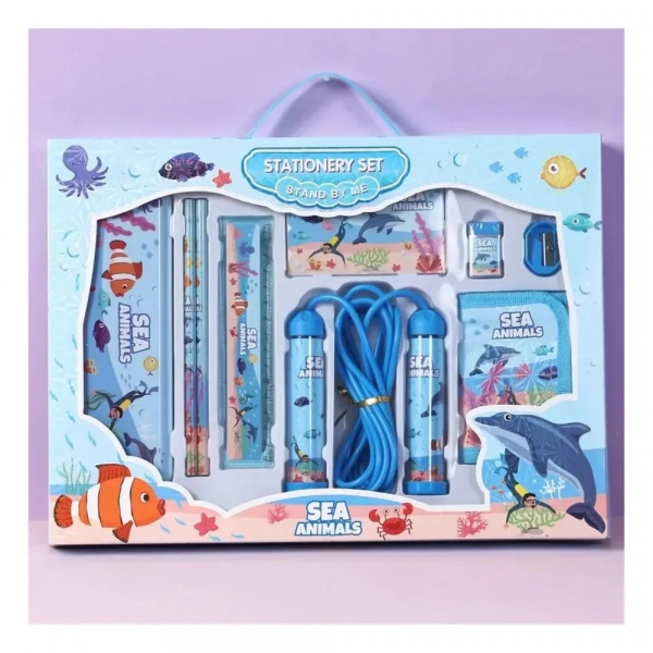 9 σε 1 Σετ Σχολικών Ειδών DREAM SPACE Stationary set, Γαλάζιο - Photo1