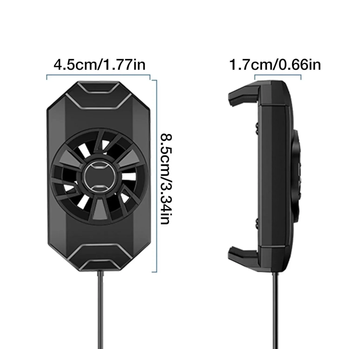Μίνι Ανεμιστήρας Ψύξης USB με Κλιπ για κινητά τηλέφωνα 4-6.7''