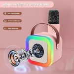 Ασύρματο Ηχείο Bluetooth με μικρόφωνο Karaoke K12 Ροζ