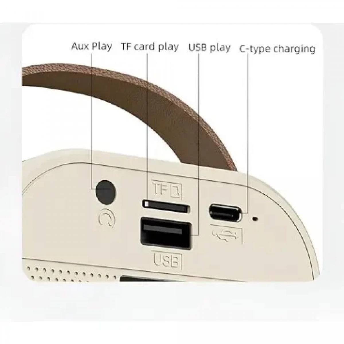 Ασύρματο Ηχείο Bluetooth με μικρόφωνο Karaoke K12 Μπεζ