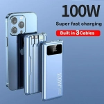 Power Bank 100w 20000mah Super Fast Charger με ενσωματωμένο καλώδιο TM-A109 Μπλε