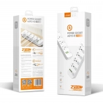 LDNIO Πολύπριζο με 4 Υποδοχές & 4 Θύρες USB AUTO-ID 2500W