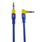 Καλώδιο ήχου Jack 3.5mm 1m Βύσμα στις 90° Μπλε Andowl Q-YP215