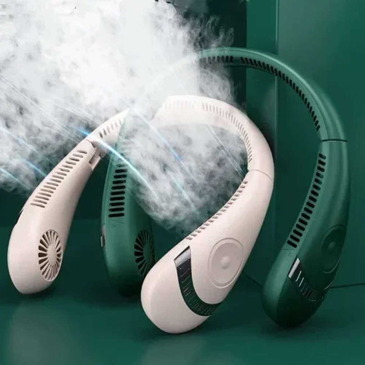 Σπαστός Αθόρυβος Ανεμιστήρας Λαιμού 5000 mAh με 3 ταχύτητες - Πράσινο