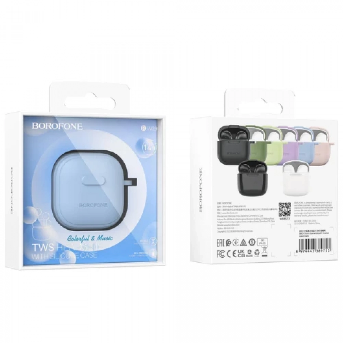 Borofone BW29 In-ear Bluetooth Handsfree Ακουστικά Με Θήκη Φόρτισης - Γαλάζια
