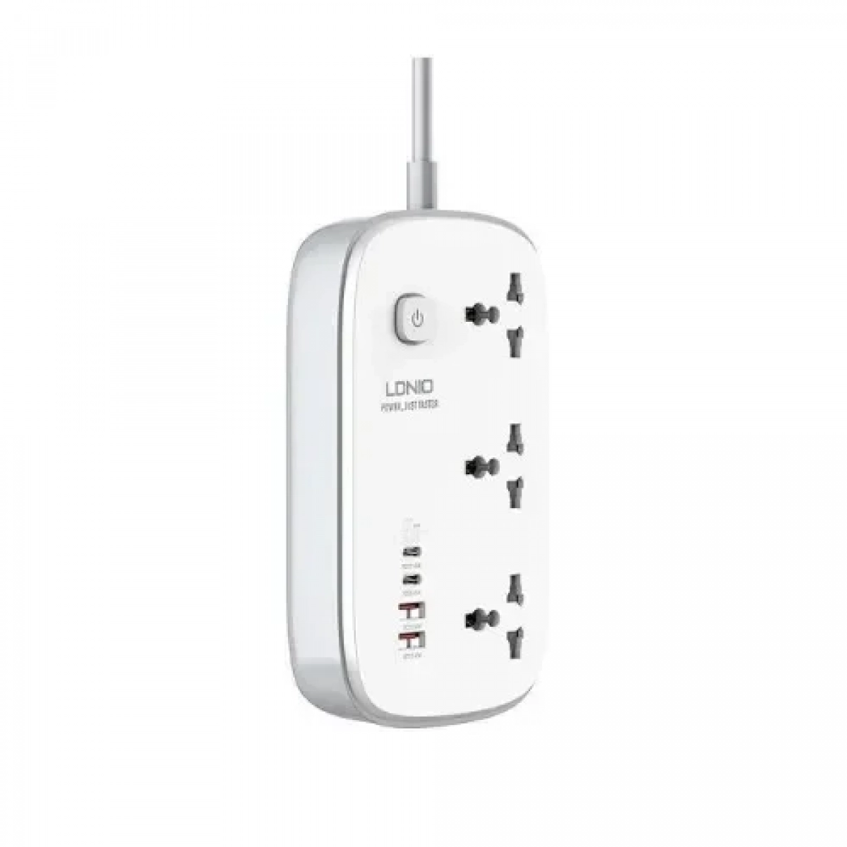 Ldnio SC3416 Πολύπριζο 3 Θέσεων με 4 θέσεις USB και Καλώδιο 2m - Λευκό
