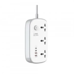 Ldnio SC3416 Πολύπριζο 3 Θέσεων με 4 θέσεις USB και Καλώδιο 2m - Λευκό