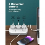 Ldnio SC3416 Πολύπριζο 3 Θέσεων με 4 θέσεις USB και Καλώδιο 2m - Λευκό