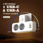 Φορτιστής USB PD 5 θυρών 20W με 2 εξόδους ΕΕ+2USB-A+USB-C PD QC3.0 γρήγορης φόρτισης & LED φως LDNIO SE2337