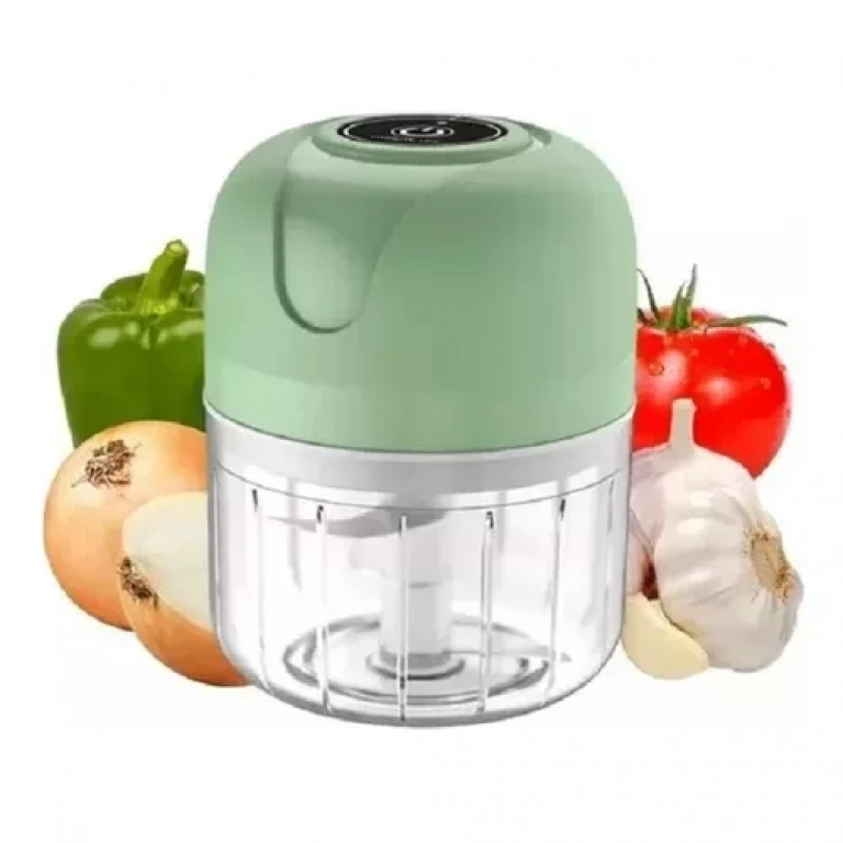 Επαναφορτιζόμενος mini Φορητός Πολυκόπτης 250ml σε Πράσινο Χρώμα