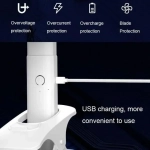 Επιτραπέζιος Φορητός Ανεμιστήρας USB Περιστρεφόμενος με Κλιπ Στήριξης Λευκό-Μαύρο