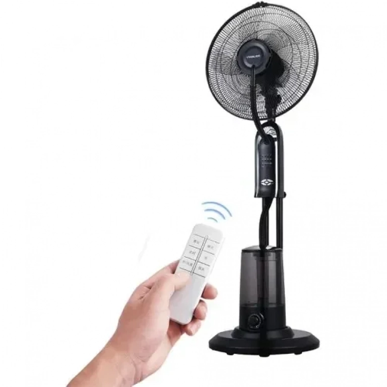 Ανεμιστήρας Επιδαπέδιος Υδρονέφωσης 75W με Τηλεχειριστήριο - Μαύρο