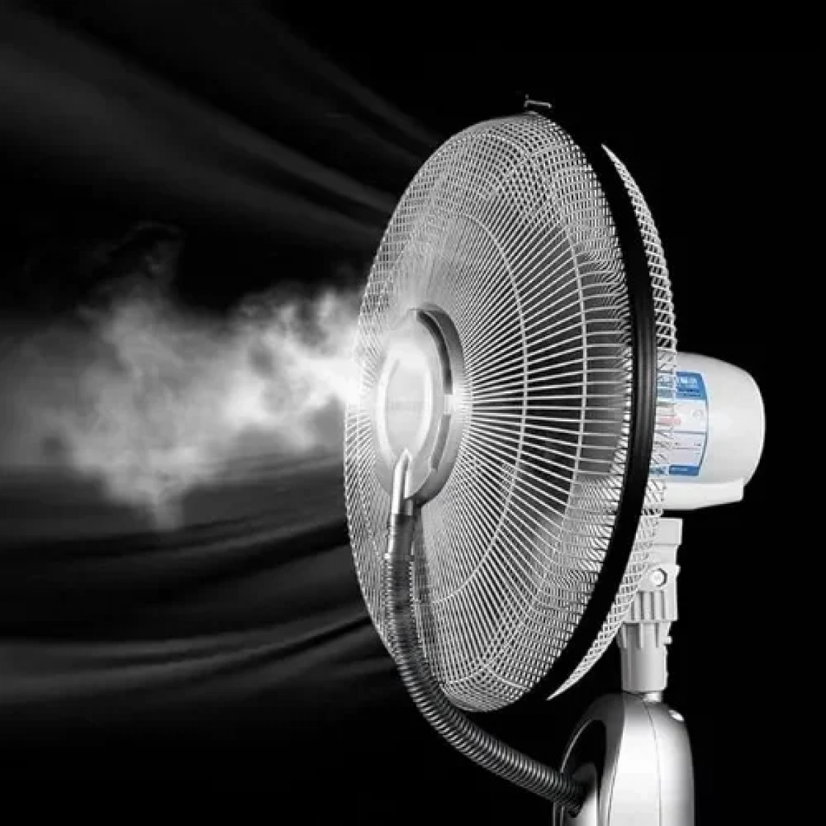 Ανεμιστήρας Επιδαπέδιος Υδρονέφωσης 75W με Τηλεχειριστήριο - Μαύρο