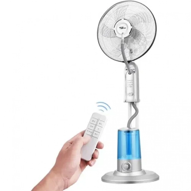 Ανεμιστήρας Επιδαπέδιος Υδρονέφωσης 75W με Τηλεχειριστήριο - Λευκό