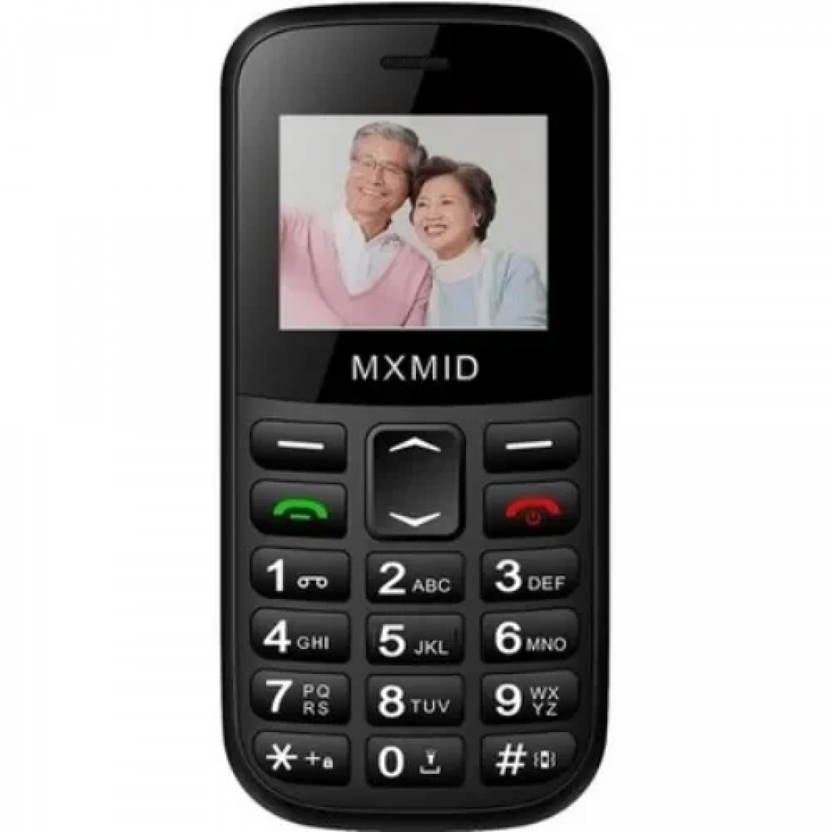 Κινητό Τηλέφωνο GSM Dual SIM με μεγάλο πληκτρολόγιο για ηλικιωμένους SOS Senior MXMID B210 Μαύρο