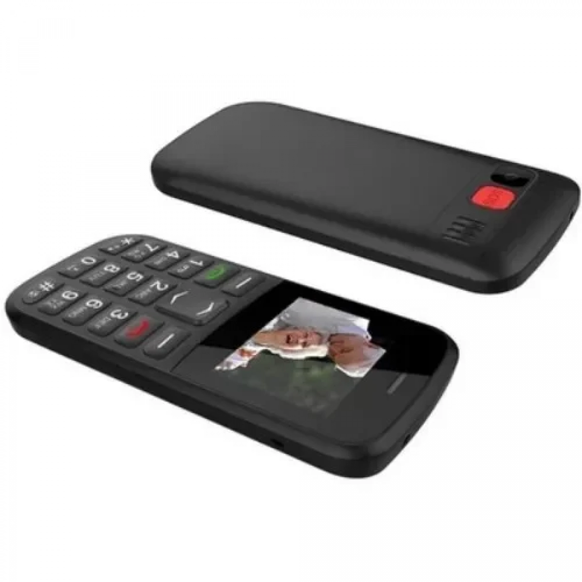 Κινητό Τηλέφωνο GSM Dual SIM με μεγάλο πληκτρολόγιο για ηλικιωμένους SOS Senior MXMID B210 Μαύρο