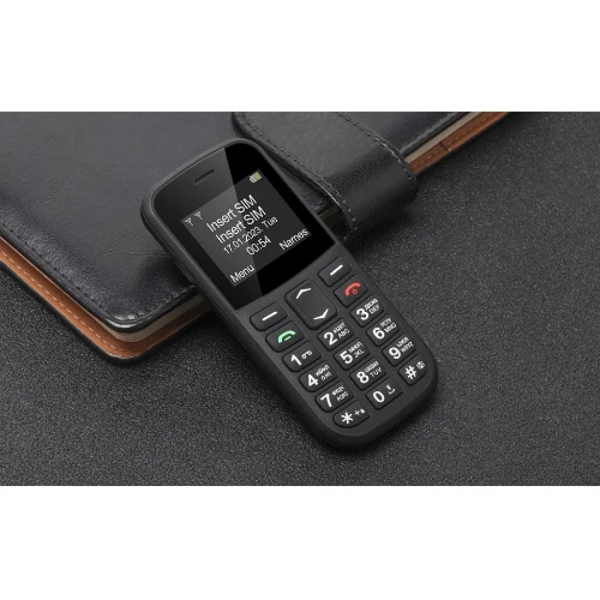 Κινητό Τηλέφωνο GSM Dual SIM με μεγάλο πληκτρολόγιο για ηλικιωμένους SOS Senior MXMID B210 Μαύρο