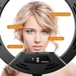 Ring light led με Τρίποδο δαπέδου, βάση για κινητό & τηλεχειριστήριο 56cm LJJ-22