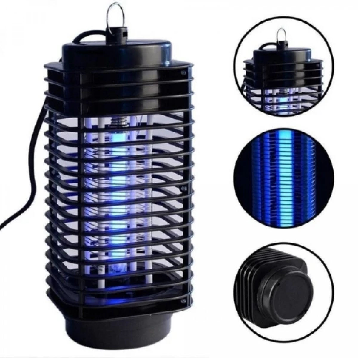 Ηλεκτρική Εντομοπαγίδα Led UV 3W σε μαύρο χρώμα CMD-3-D