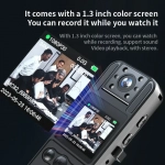 Μίνι Κάμερα HD 1080P 1,3'' με Περιστρεφόμενο Φακό 180° - Βιντεοκάμερα - Εγγραφή ήχου - Κλιπ