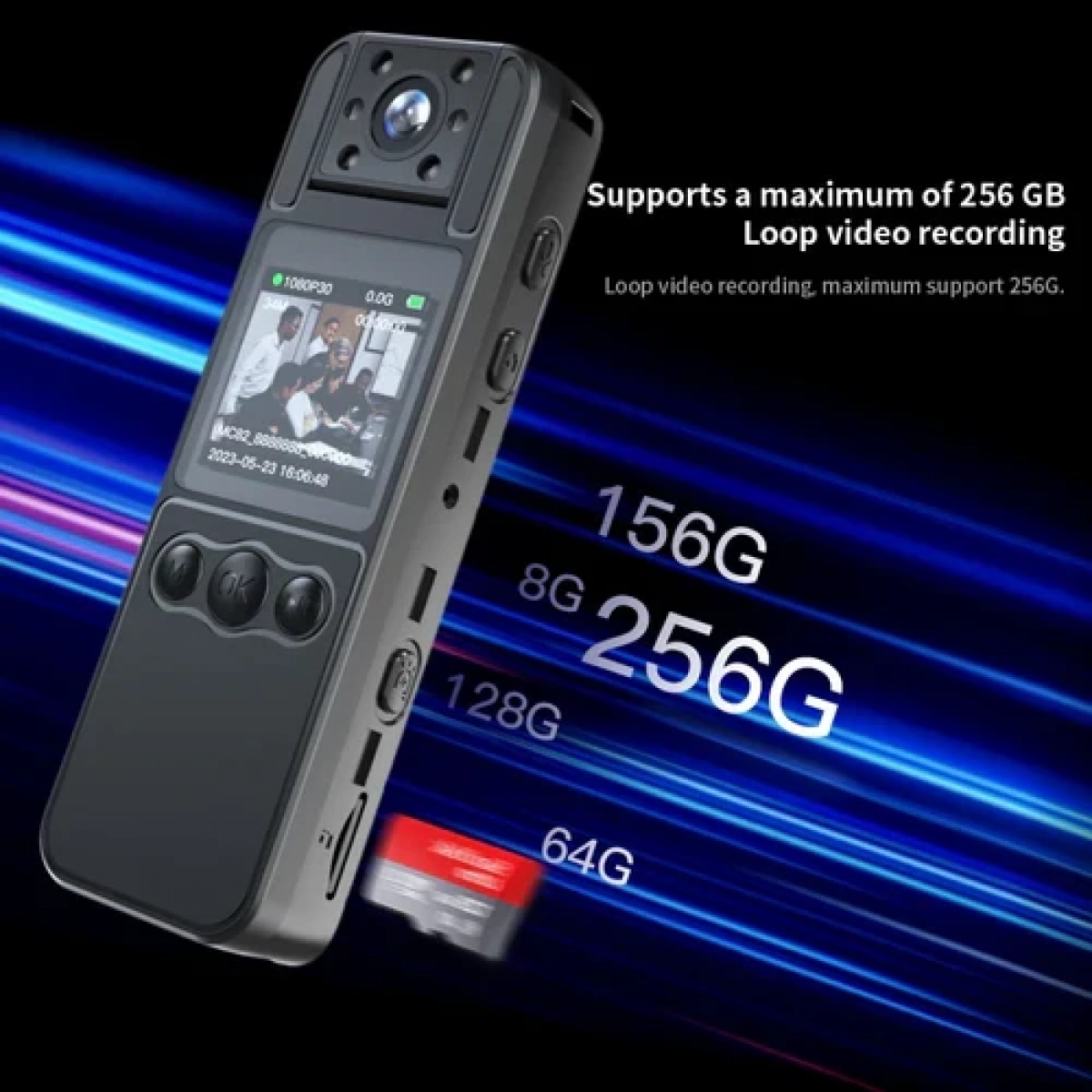 Μίνι Κάμερα HD 1080P 1,3'' με Περιστρεφόμενο Φακό 180° - Βιντεοκάμερα - Εγγραφή ήχου - Κλιπ