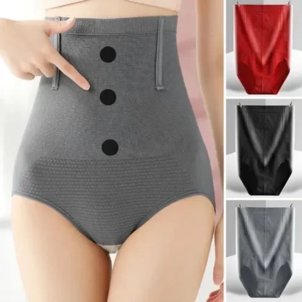 Γυναικείο Εσώρουχο Ψηλόμεσο Ελαστικό Body Shaping - Μαύρο Medium