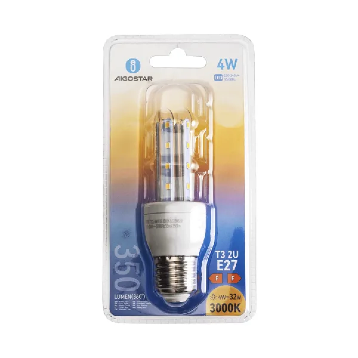 Λάμπα LED 2U E27 4W 3000K Aigostar