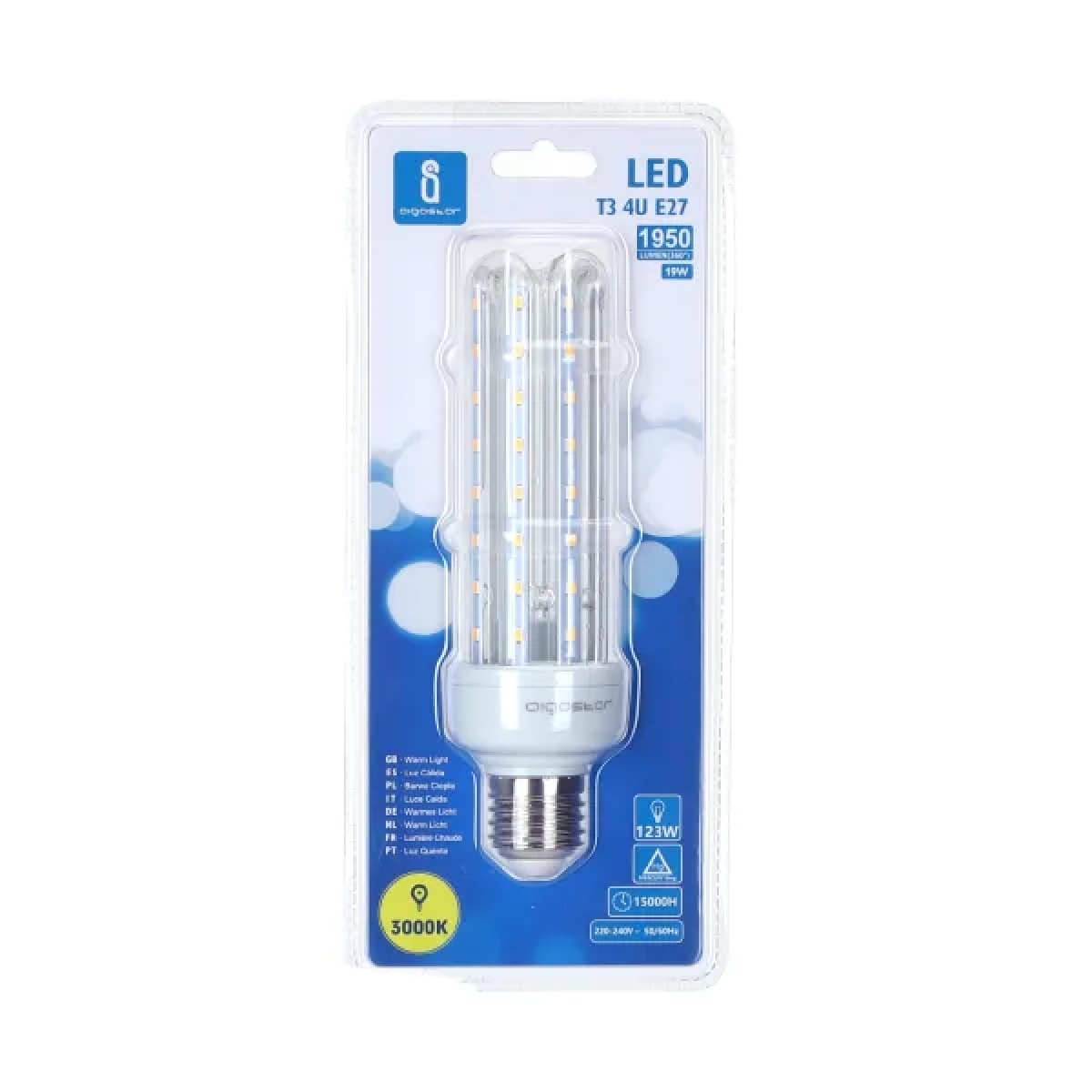 Λάμπα LED 4U E27 19W 3000K Aigostar