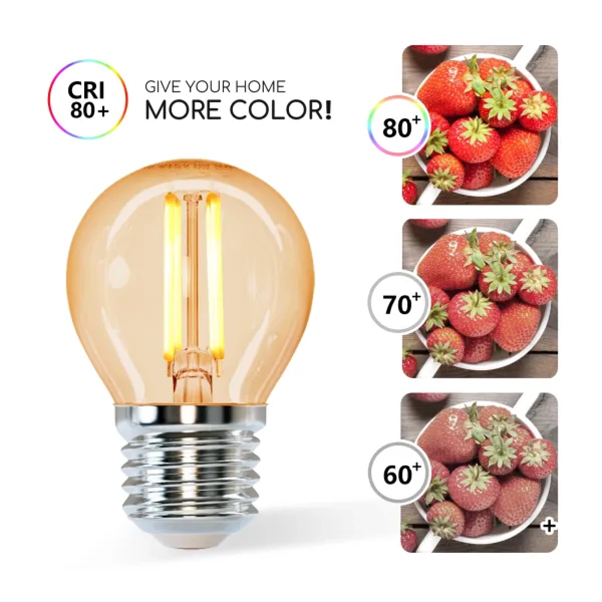 Λάμπα νήματος LED Amber G45 ​​E27 4W 2200K Aigostar