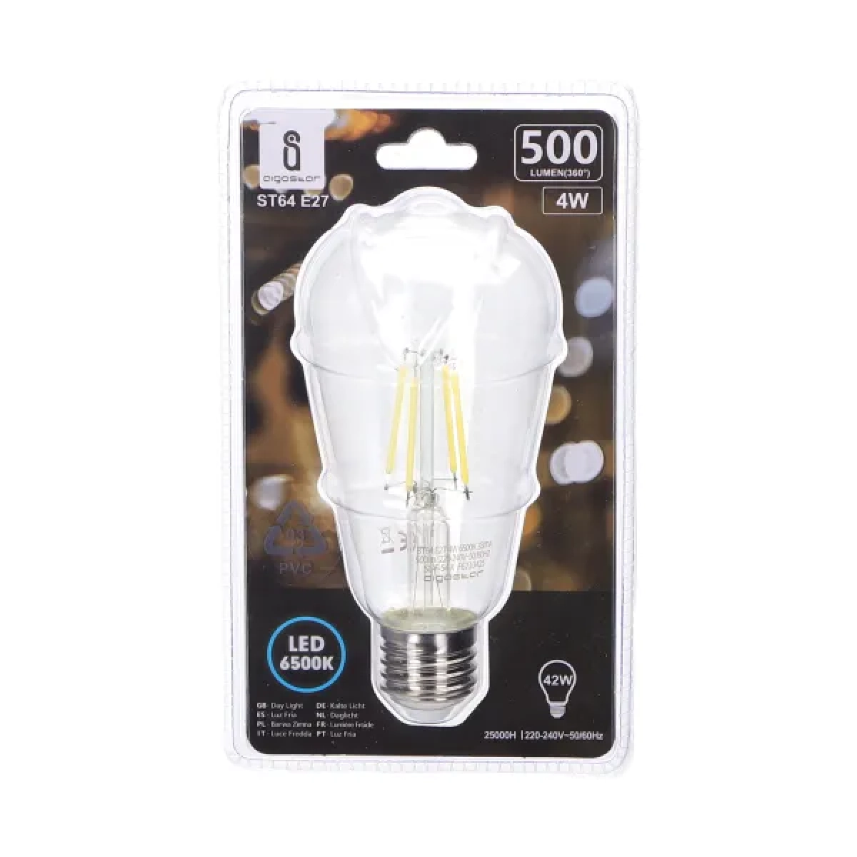 Λάμπα νήματος LED ST64 E27 4W 6500K Aigostar