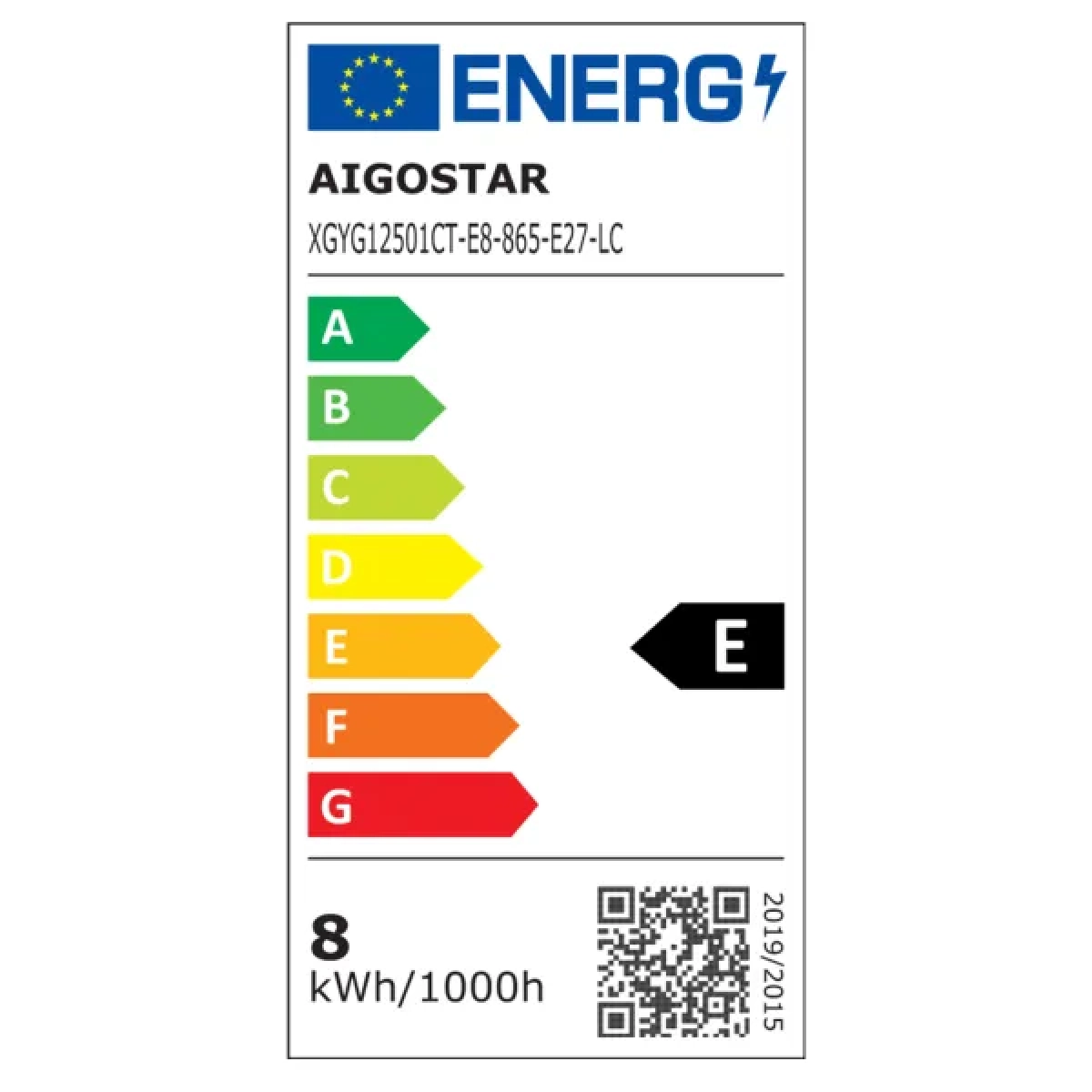 Λάμπα νήματος LED G125 E27 8W 6500K Aigostar