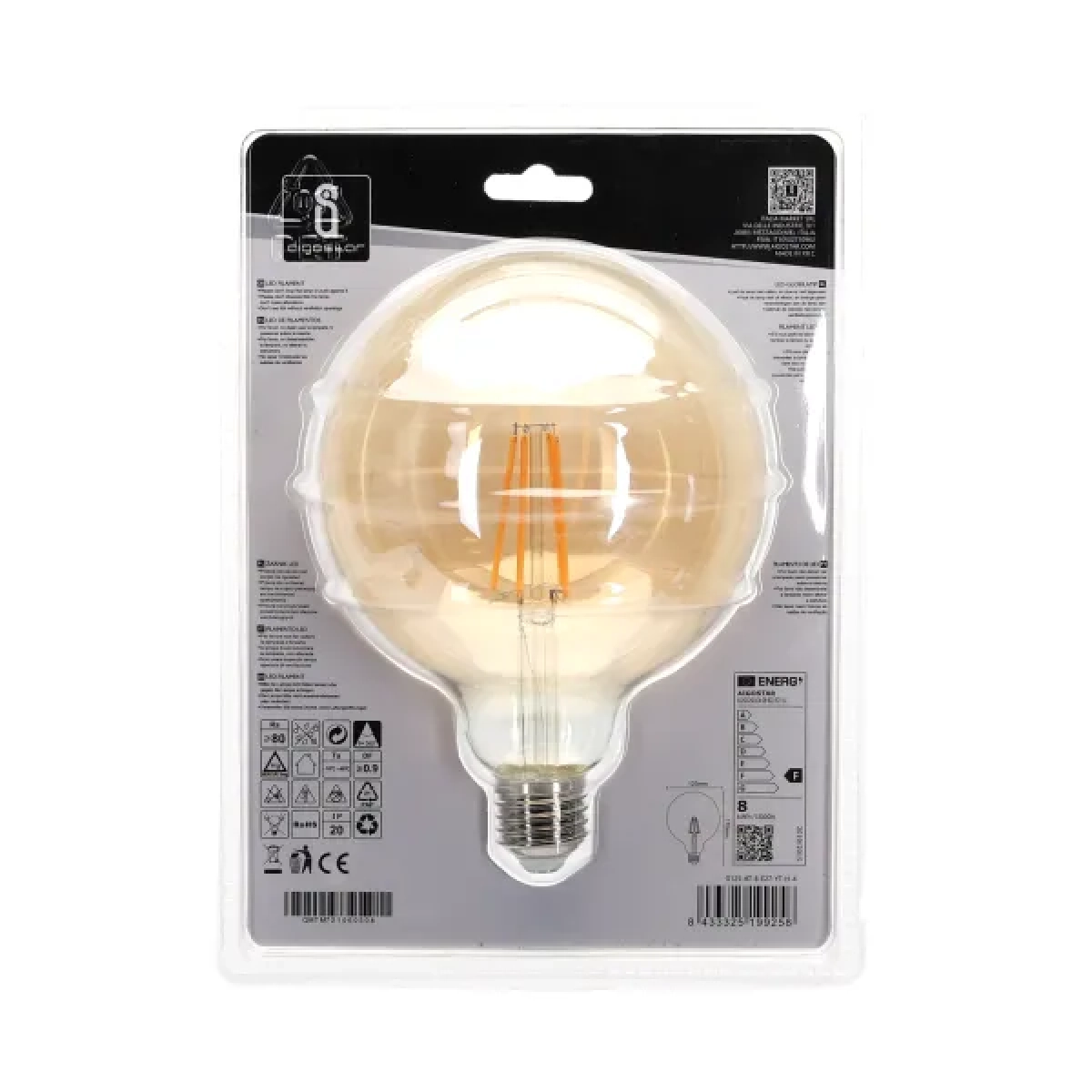 Λάμπα νήματος LED Amber G125 E27 8W 2200K Aigostar