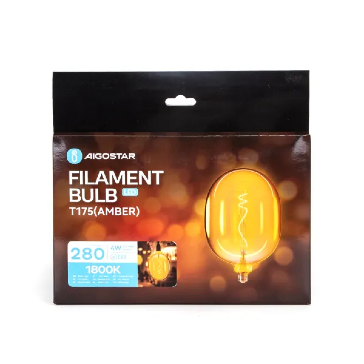 Λάμπα νήματος LED T175 E27 4W 1800K Aigostar