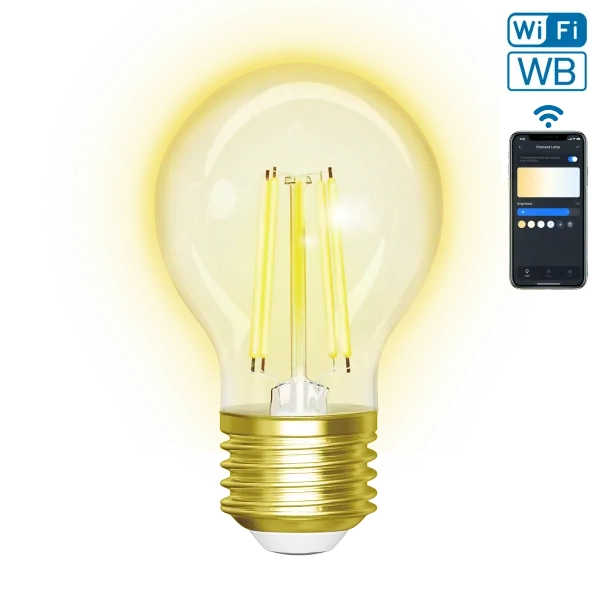 Smart Λάμπα Νήματος Amber WiFi WB G45 E27 4.5W Aigostar