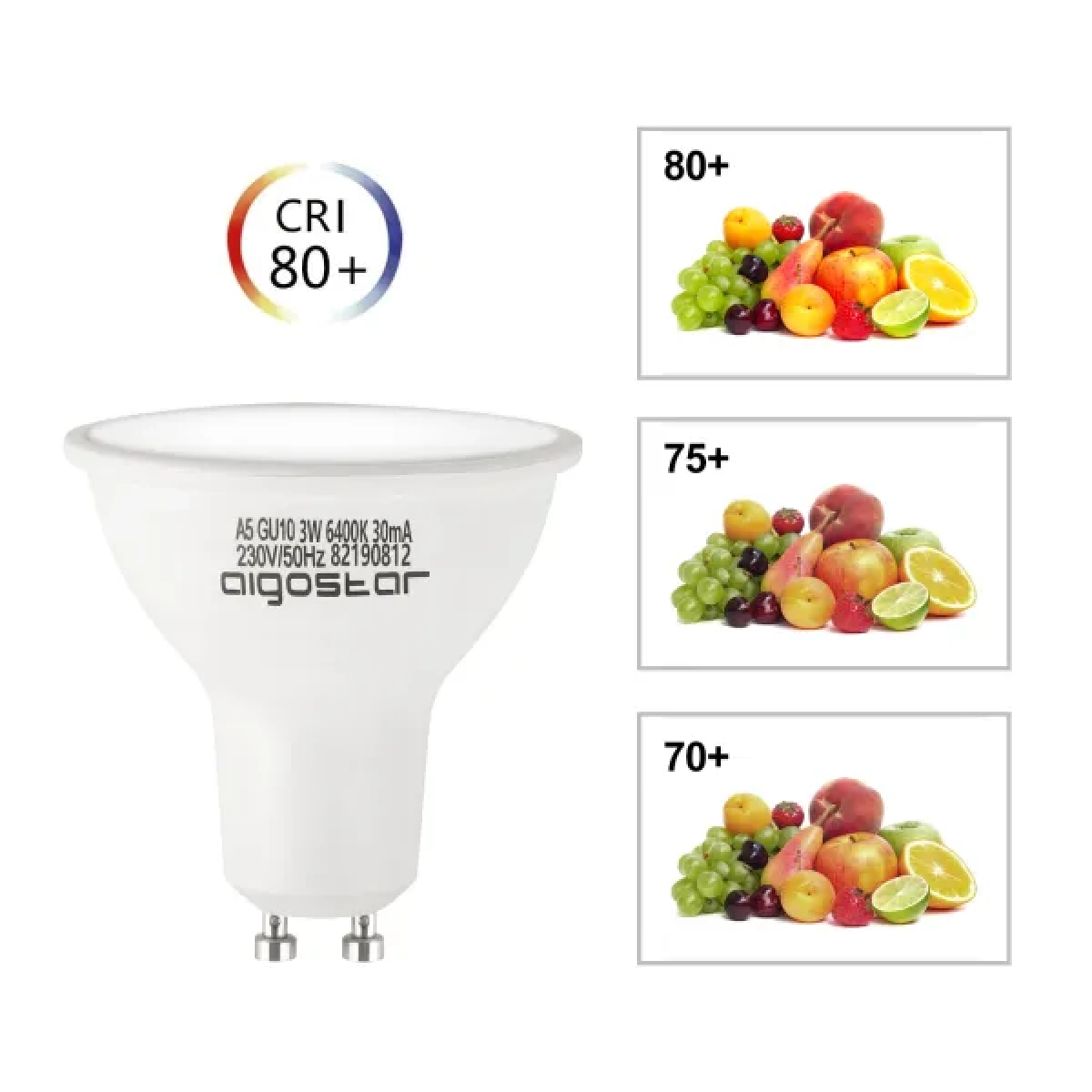 Λάμπα LED GU10 3W 6500K Aigostar