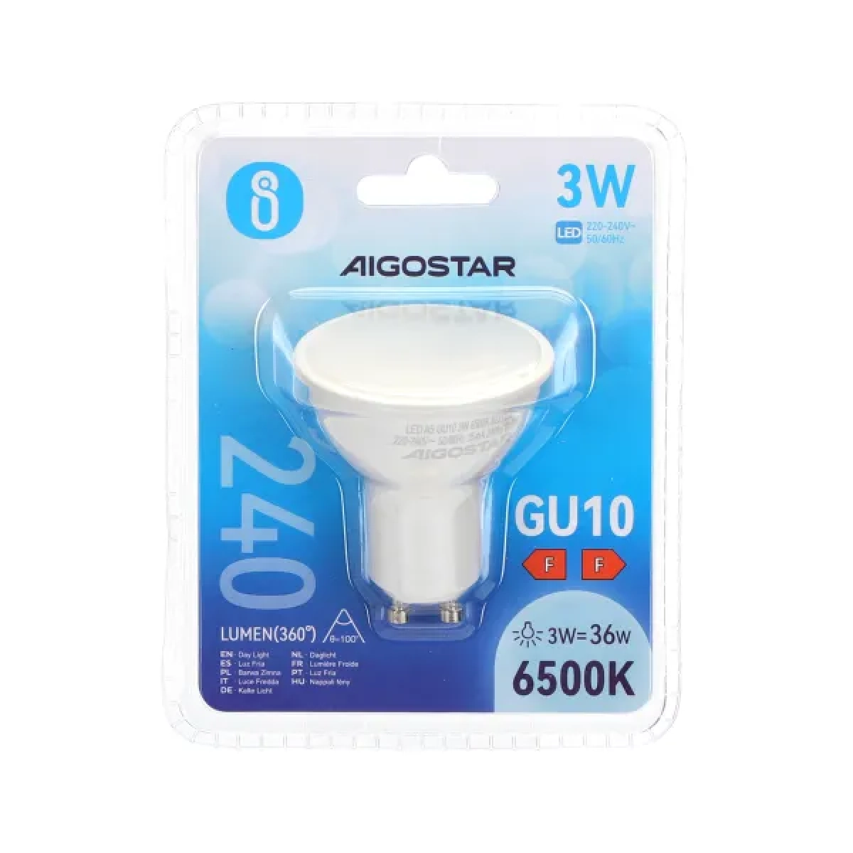 Λάμπα LED GU10 3W 6500K Aigostar