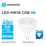 Λάμπα LED MR16 COB 6W 6500K Aigostar