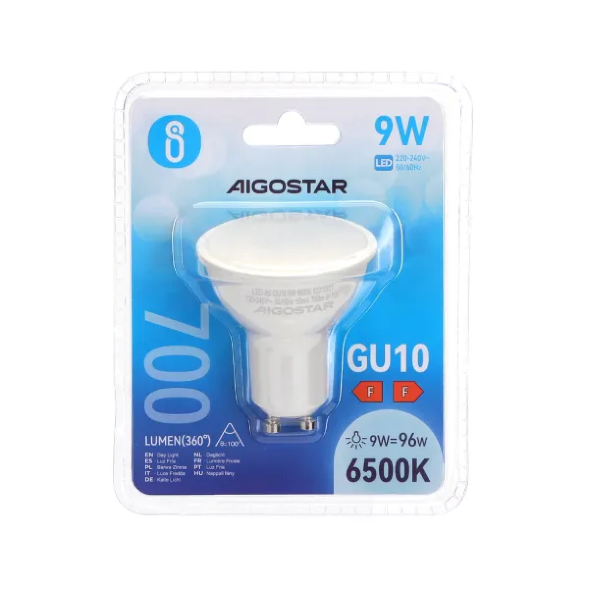 Λάμπα LED GU10 9W 6500K Aigostar