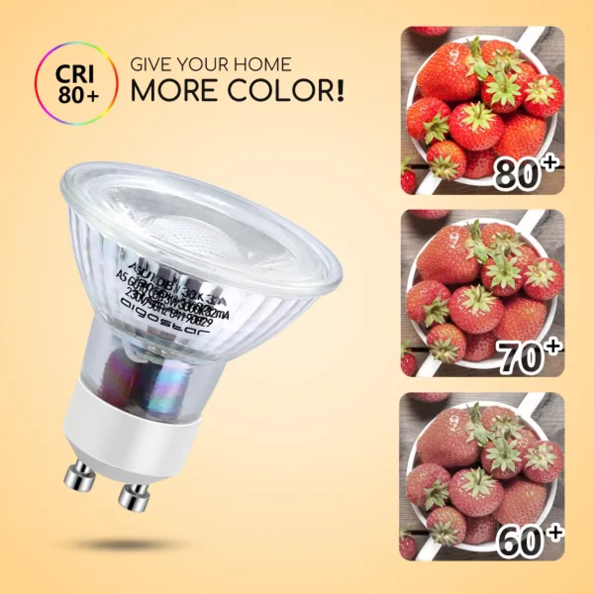 Λάμπα LED GU10 COB 3W 3000Κ Aigostar