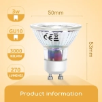 Λάμπα LED GU10 COB 3W 3000Κ Aigostar