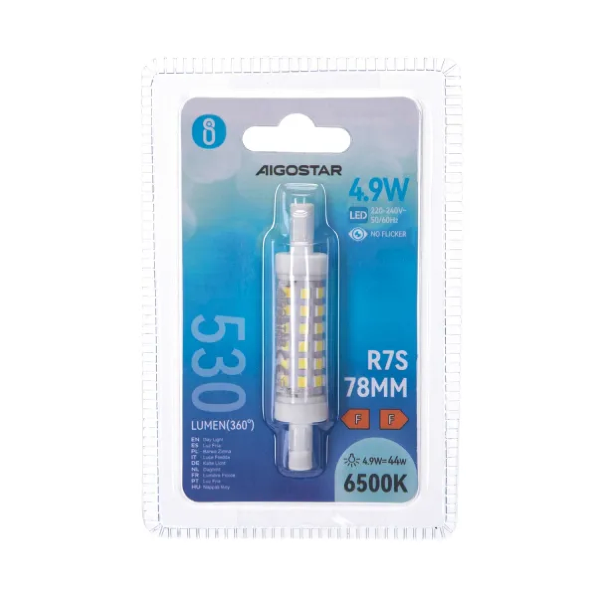 Λάμπα LED R7S 4,9W 78mm 6500Κ Aigostar